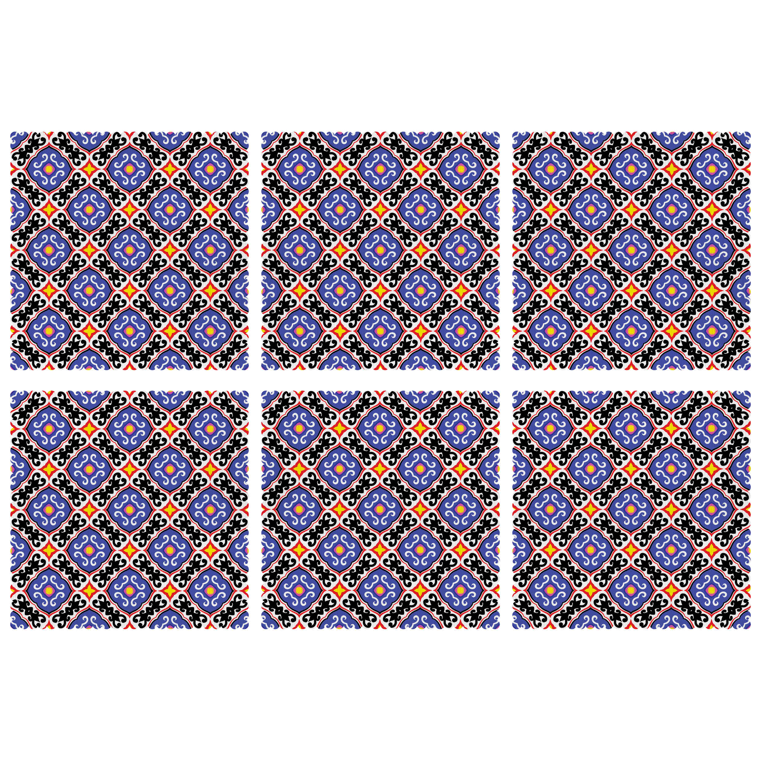 Set de table persan avec motif géométrique (Set de 6)