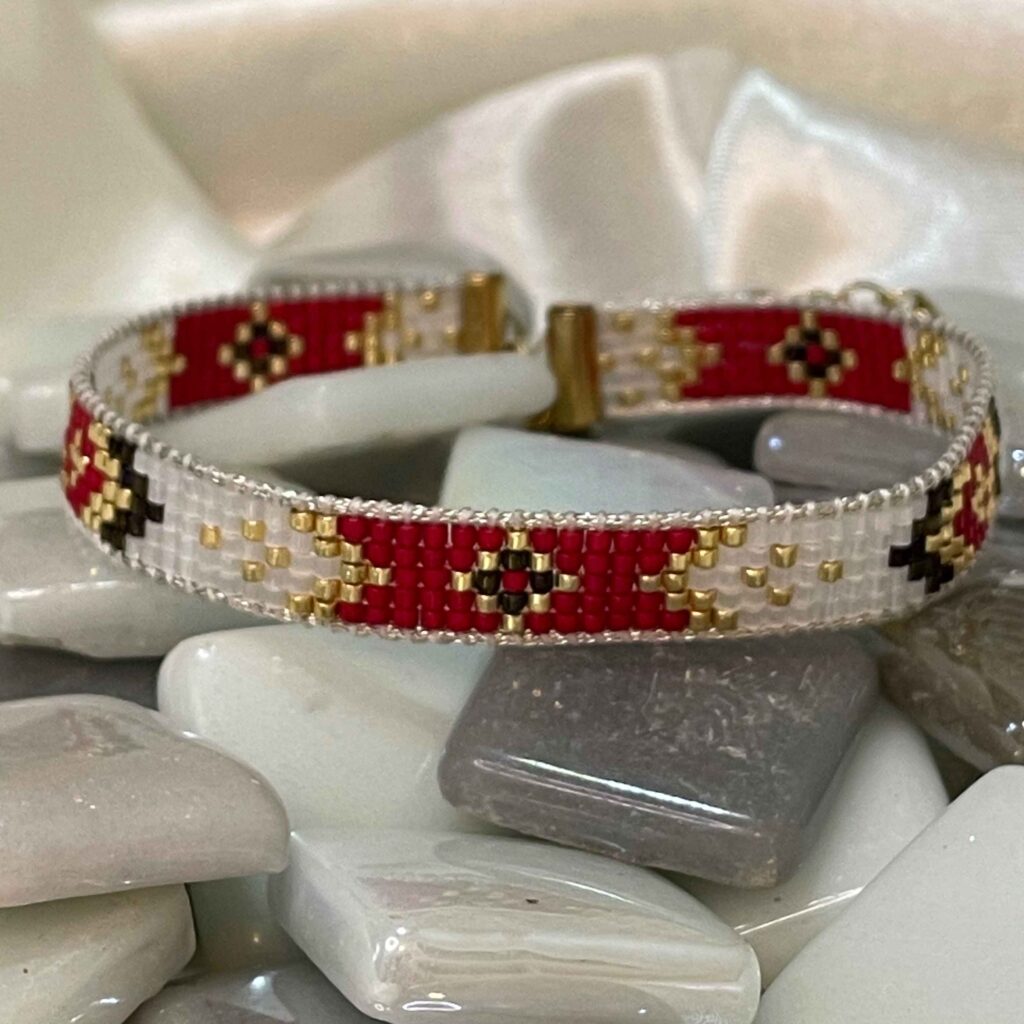 Bracelet Tissé en Acier pour Femme – Modèle Miyoki