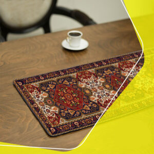 Chemin de table en velours inspiré de la tradition persane – Design géométrique élégant