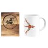 Mug du Zodiaque Persan - Symbole du Mois Azar (Archer) avec Sous-Verre