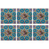 Set de table avec motif artistique d'inspiration persane Miniature (Set de 6)
