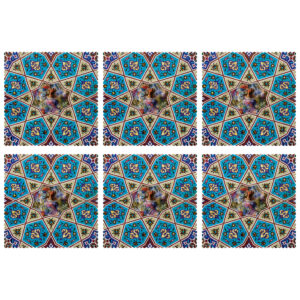 Set de table avec motif artistique d’inspiration persane Miniature (Set de 6)