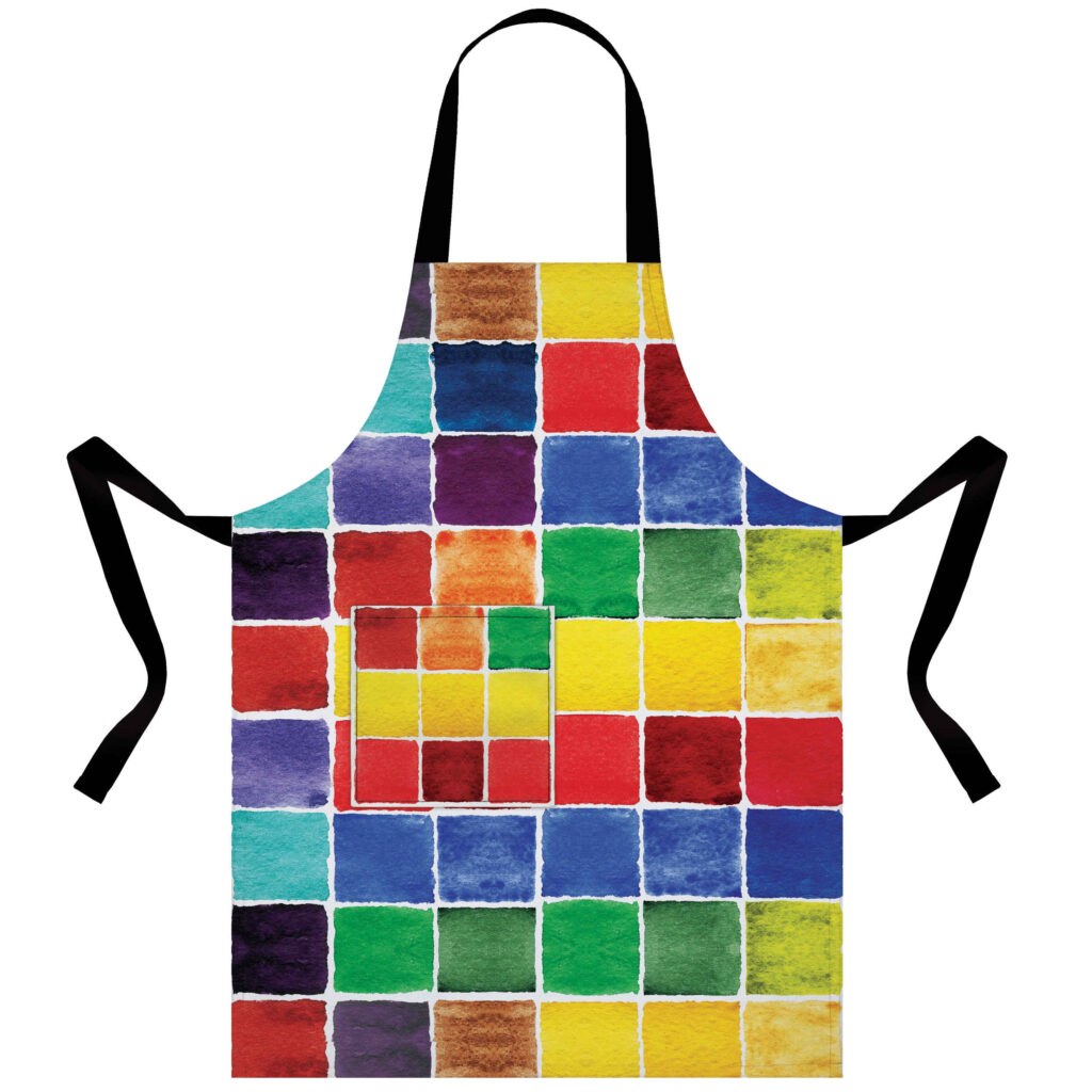 Tablier de Cuisine Imprimé – avec Motif Aquarelle Abstraite