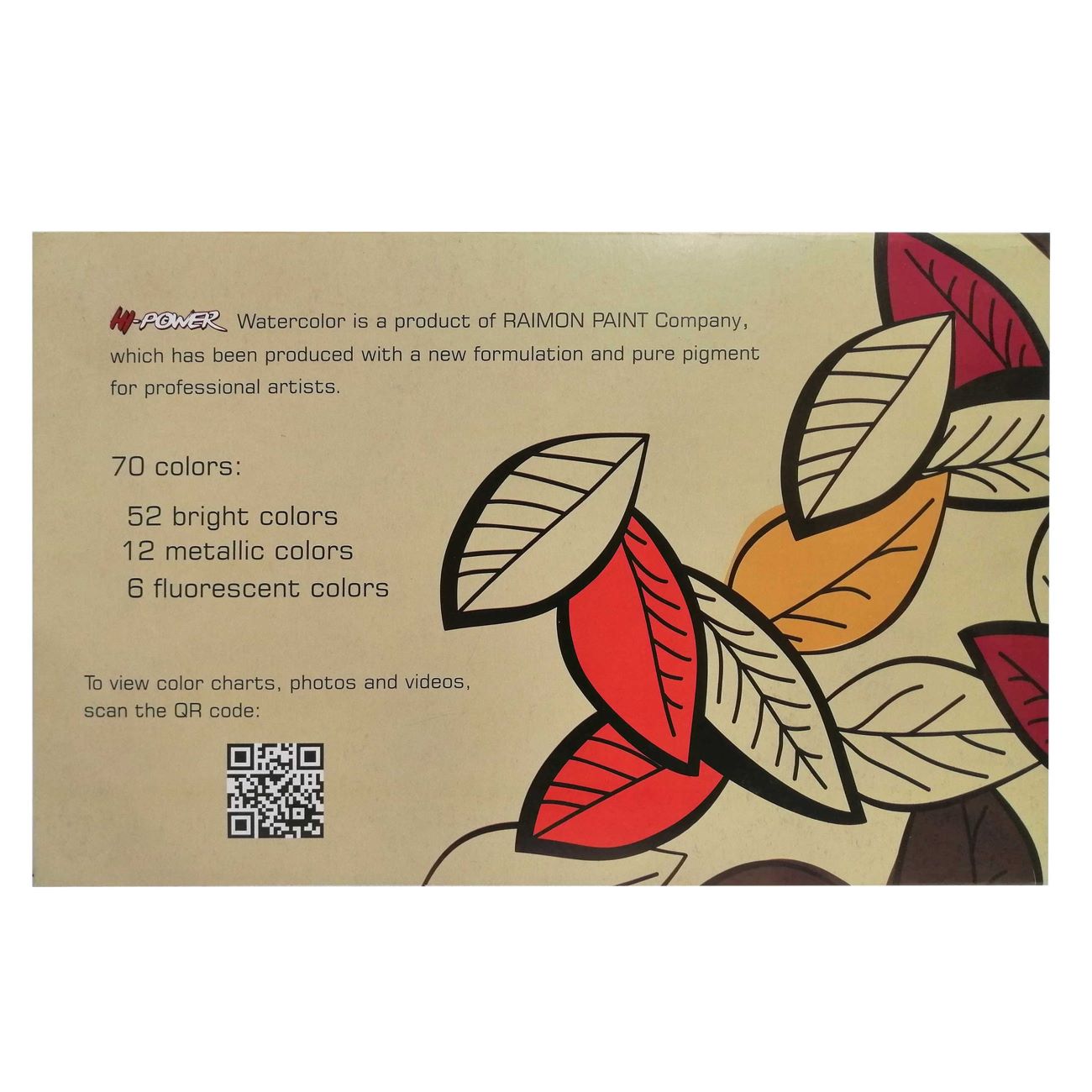 Set de 70 aquarelles Raimon – Couleurs performantes pour toute création artistique