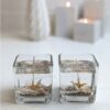 Bougie en Pot en Verre au Parfum de Brise-Mer – Ensemble de 2, Design Artisanale