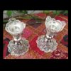 Set de bougeoirs en filigrane fabriqués en cuivre et plaqué argent