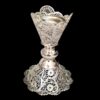 Set de bougeoirs en filigrane fabriqués en cuivre et plaqué argent