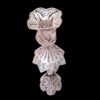 Set de bougeoirs en filigrane, fabriqués en cuivre et plaqué argent