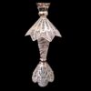 Set de bougeoirs en filigrane, fabriqués en cuivre et plaqué argent