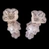 Set de bougeoirs en filigrane, fabriqués en cuivre et plaqué argent