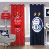 Rideau en velours pour chambre de garçons – Design sportif Esteghlal & Persepolis.