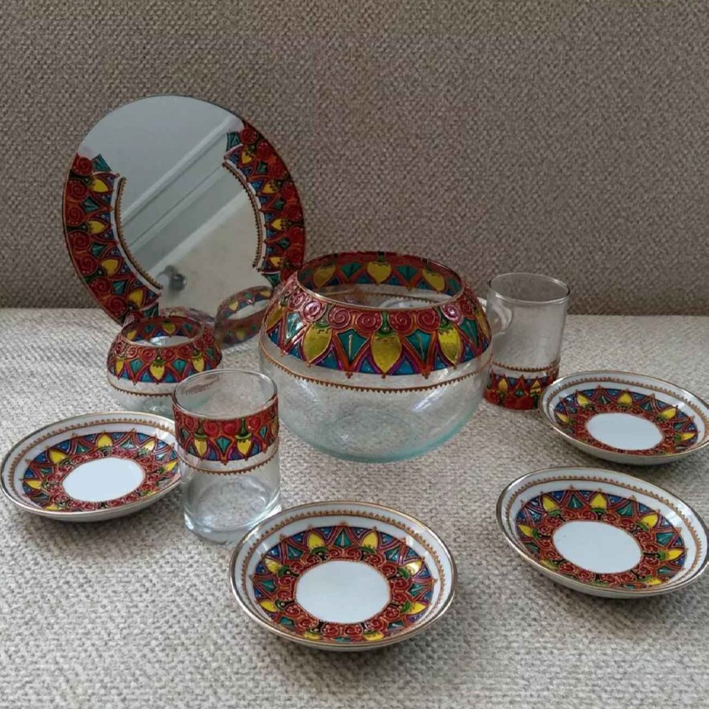 Assiettes Haft-Seen Vitarail – Motif géométrique (lot de 11)