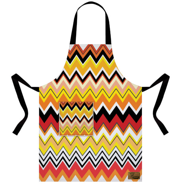 Tablier de Cuisine Imperméable – avec Motif Zigzag Modèle Rens
