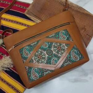 Sac en cuir Termeh pour femmes, en simili cuir