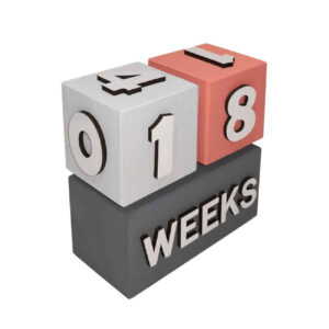Calendrier de bureau en bois Cube – Idée cadeau fonctionnelle et décorative