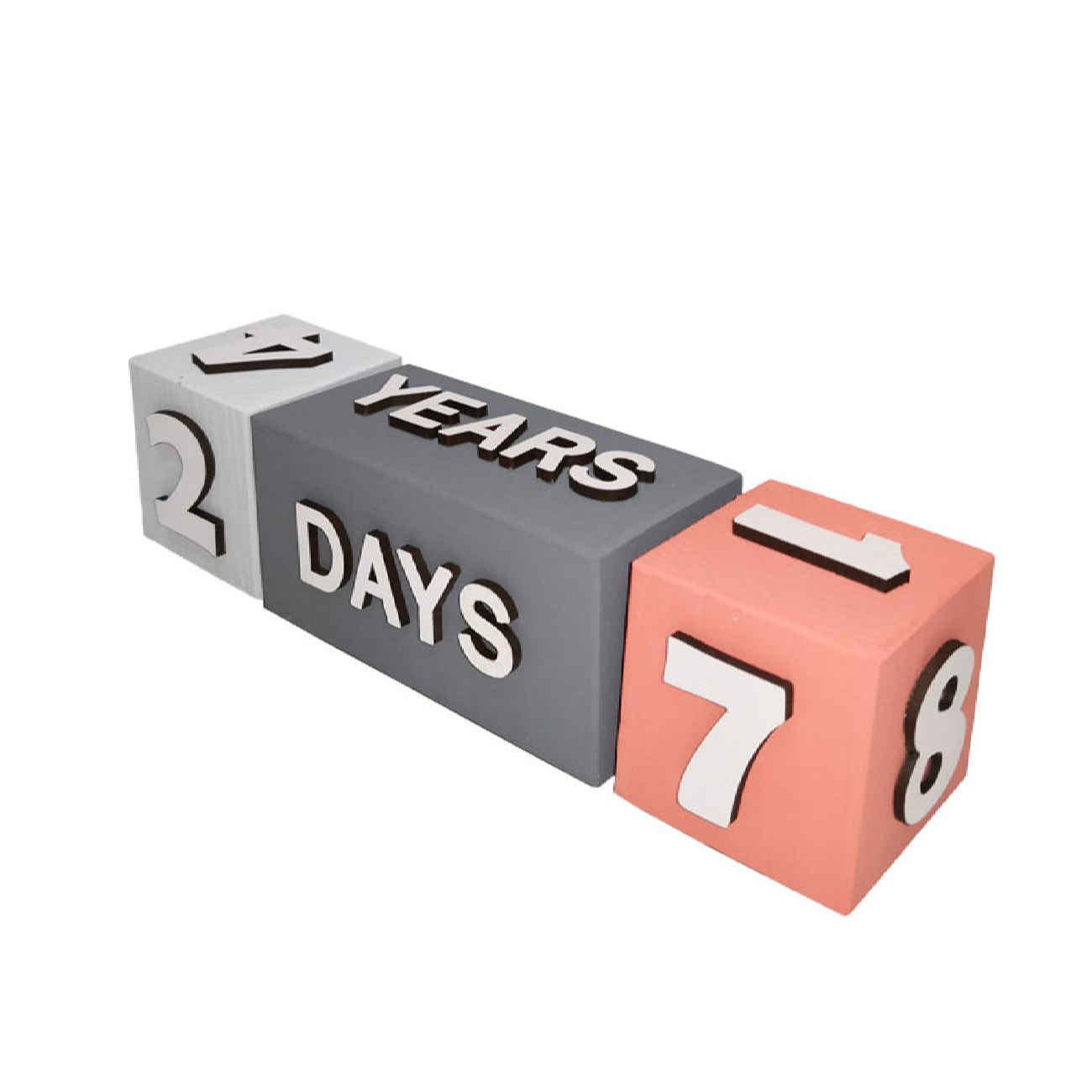 Calendrier de bureau en bois Cube – Idée cadeau fonctionnelle et décorative