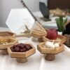 Haft-Seen en bois avec miroir – Design géométrique (7 pièces)