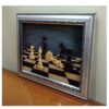 Art Mural en Bois - Technique de Marqueterie avec Design de Plateau de Jeu d'Échecs