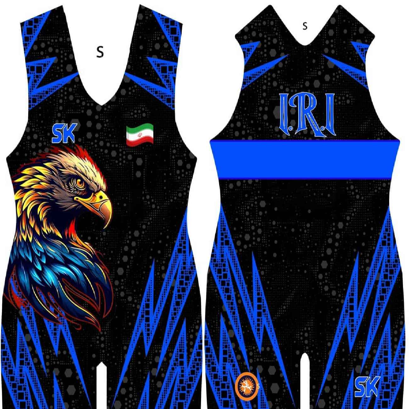 Justaucorps de Lutte Iranienne – Design Traditionnel Sans Manches pour Champions