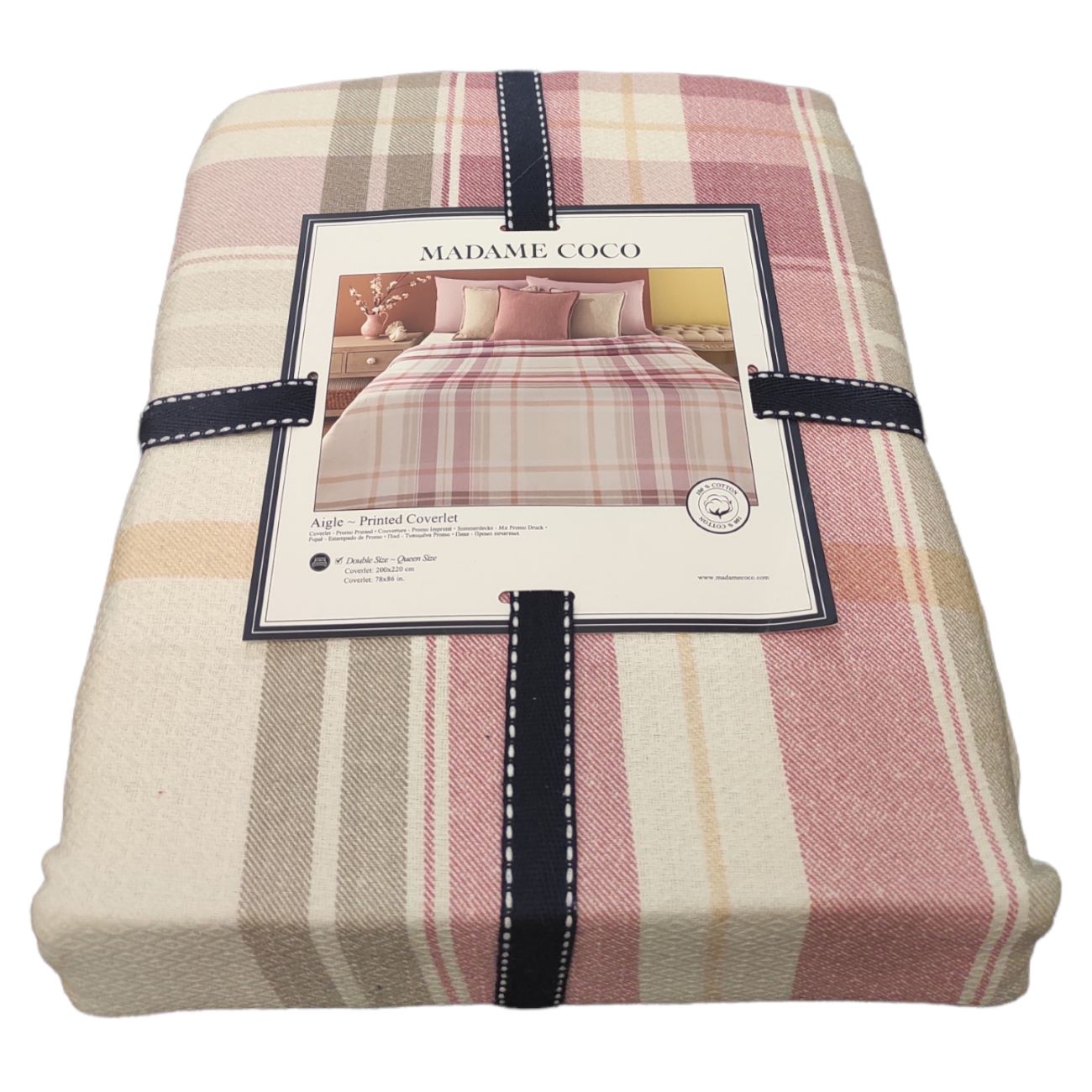 Couvre-Lit Double Madame Coco Modèle Aigle – Taille 220×200 cm