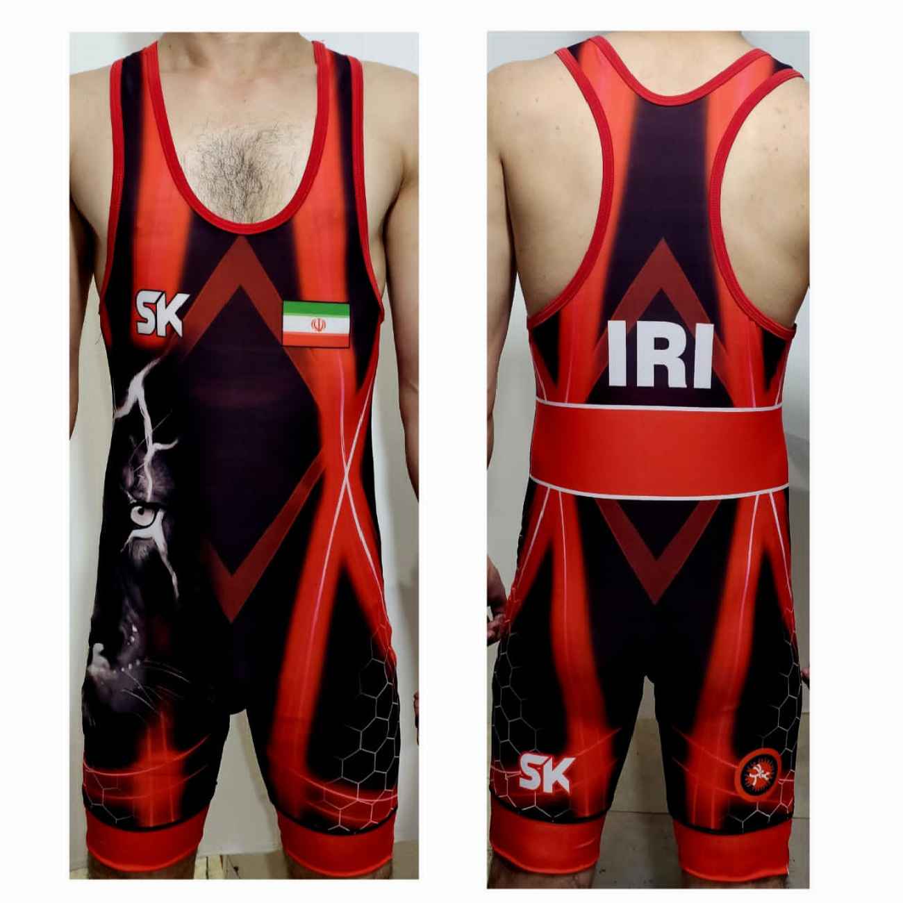 Justaucorps de Lutte Iranienne pour Homme – Style Sans Manches, Coupe de Classe Mondiale