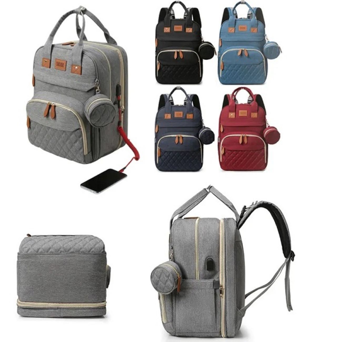 Sac à Langer Multifonction pour Mamans | Pratique et Élégant