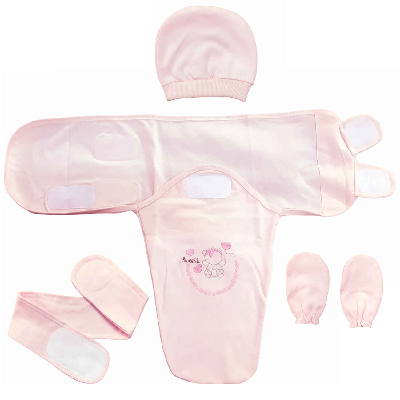 Couvertures d'emmaillotage pour bébé – Douces, confortables et sûres pour votre tout-petit (Lot de 4)