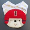 Baby Terry Cloth Bib Cute Baseball Bear Design (2)