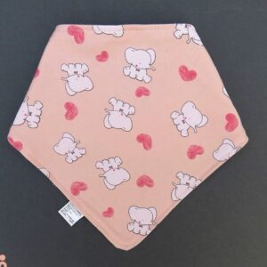 Bavoir bandana pour bébé et tout-petit avec motif éléphant en coton