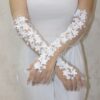 Bridal Gloves With Blossom Design For Wedding And Reception (5)