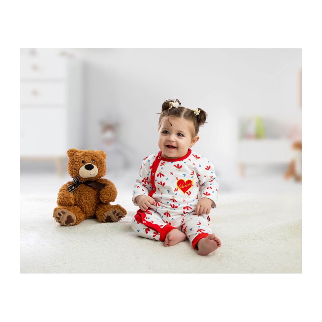 Combinaison Bébé Fleurie pour Filles avec Bonnet – Respirante, Stylée et Lavable en Machine