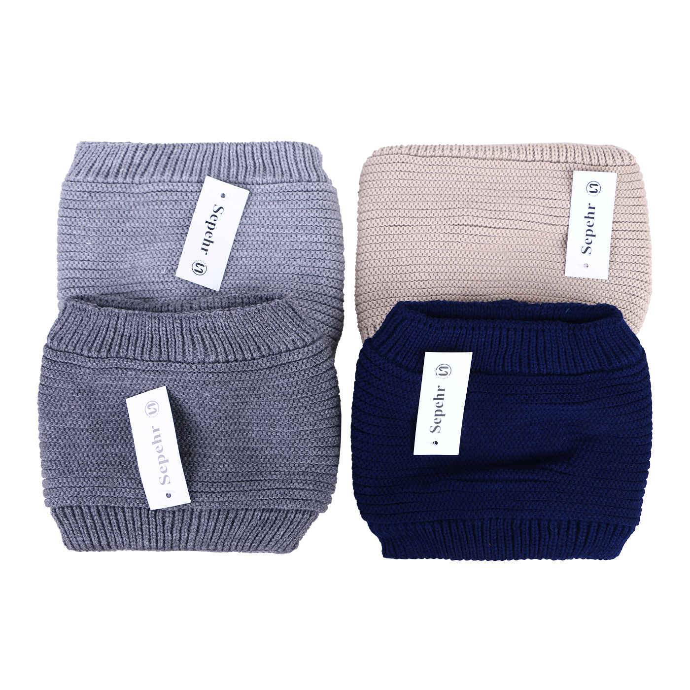 Col écharpe en grosse maille – Doux et élégant, idéal pour l’hiver en couleur crème