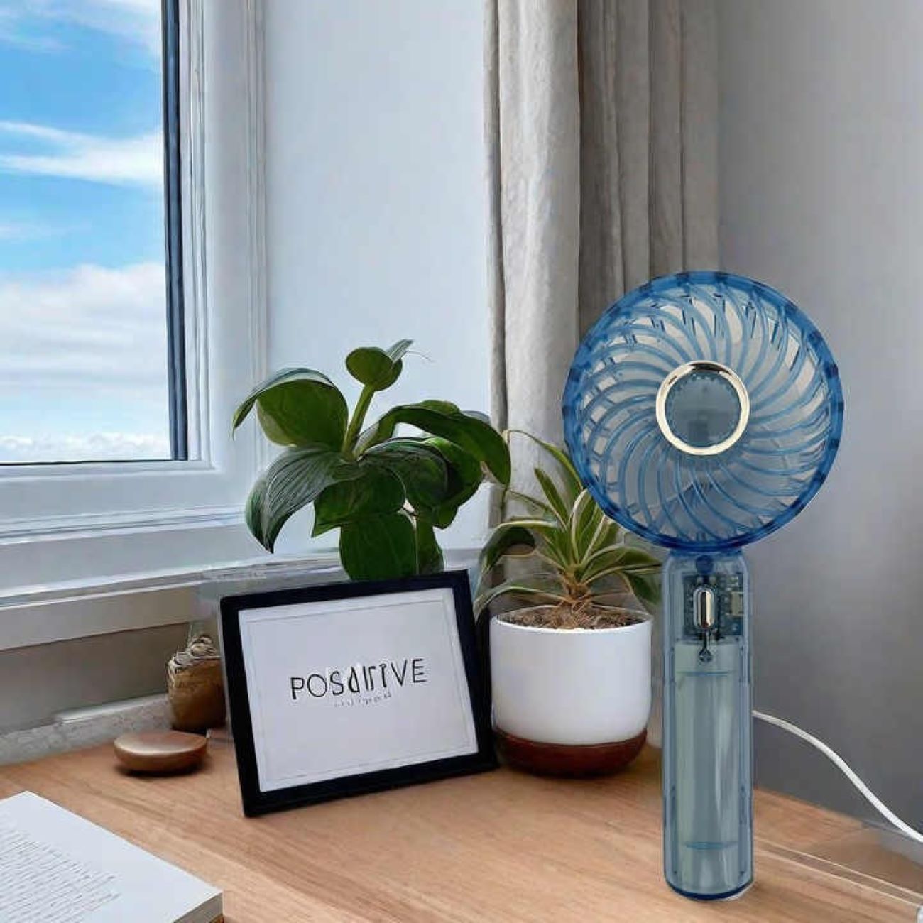 Ventilateur portatif compact avec recharge USB – Léger et à pince pour usage personnel