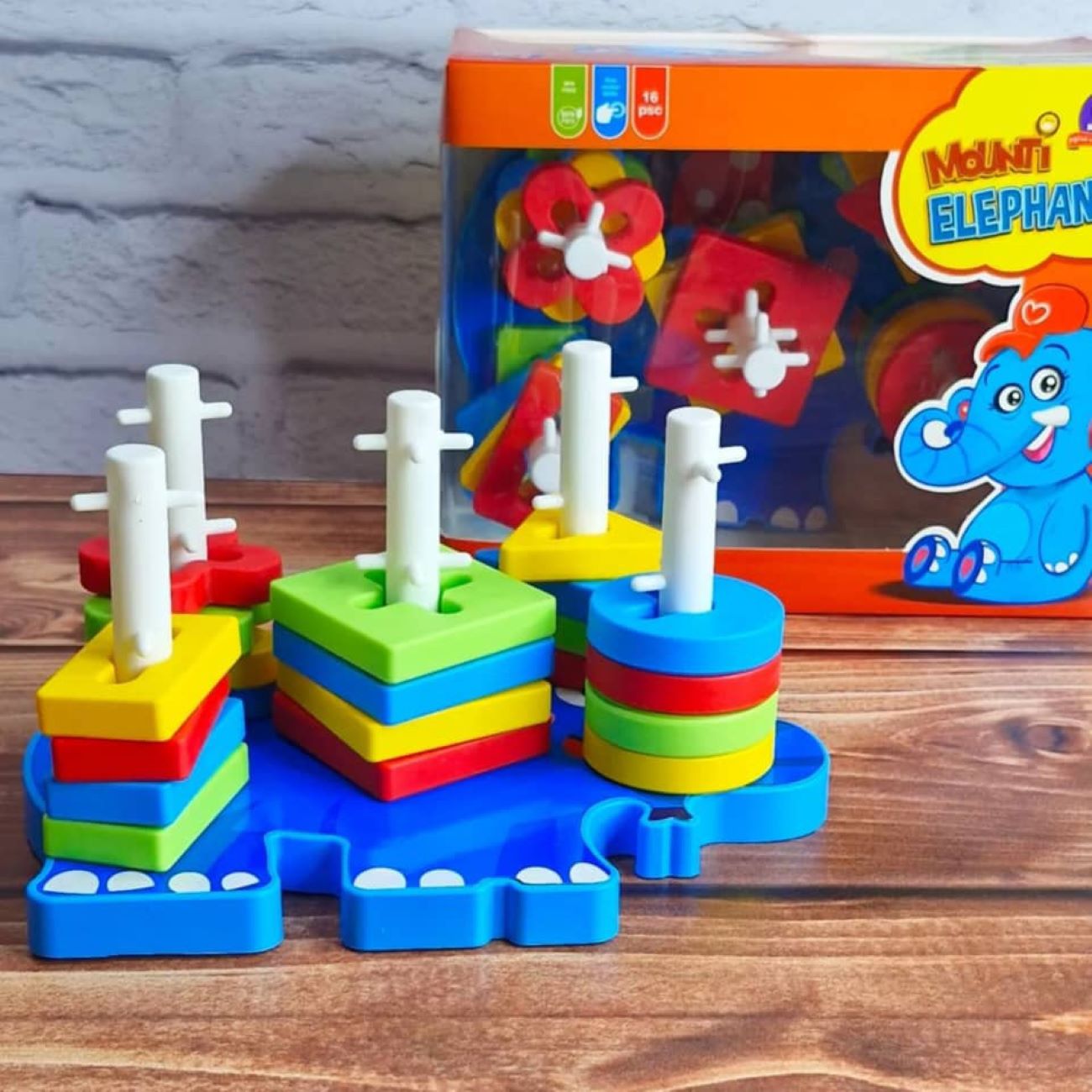 Labyrinthe d’Obstacles en Forme d’Éléphant – Jouet de Motricité Inspiré Montessori