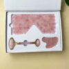 Facial Roller Massage Set in Rose Quartz Gemstone Include Sleep Eye Mask (2)