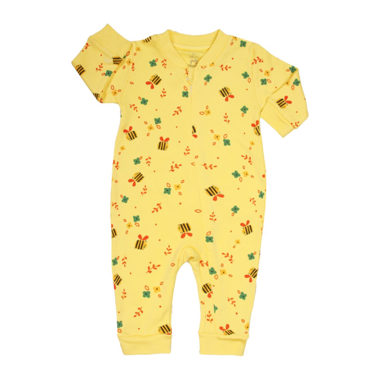 Combinaison Bébé Intégrale avec Bonnet – Accès Facile à la Couche et Confort Toute la Journée