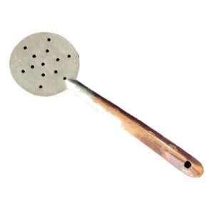 Spatule en cuivre bicolore fait main – Parfaite pour la friture, le service et la cuisine