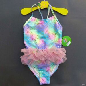 Maillot de bain enfant sirène – Haute qualité, double couche (5 à 6 ans)