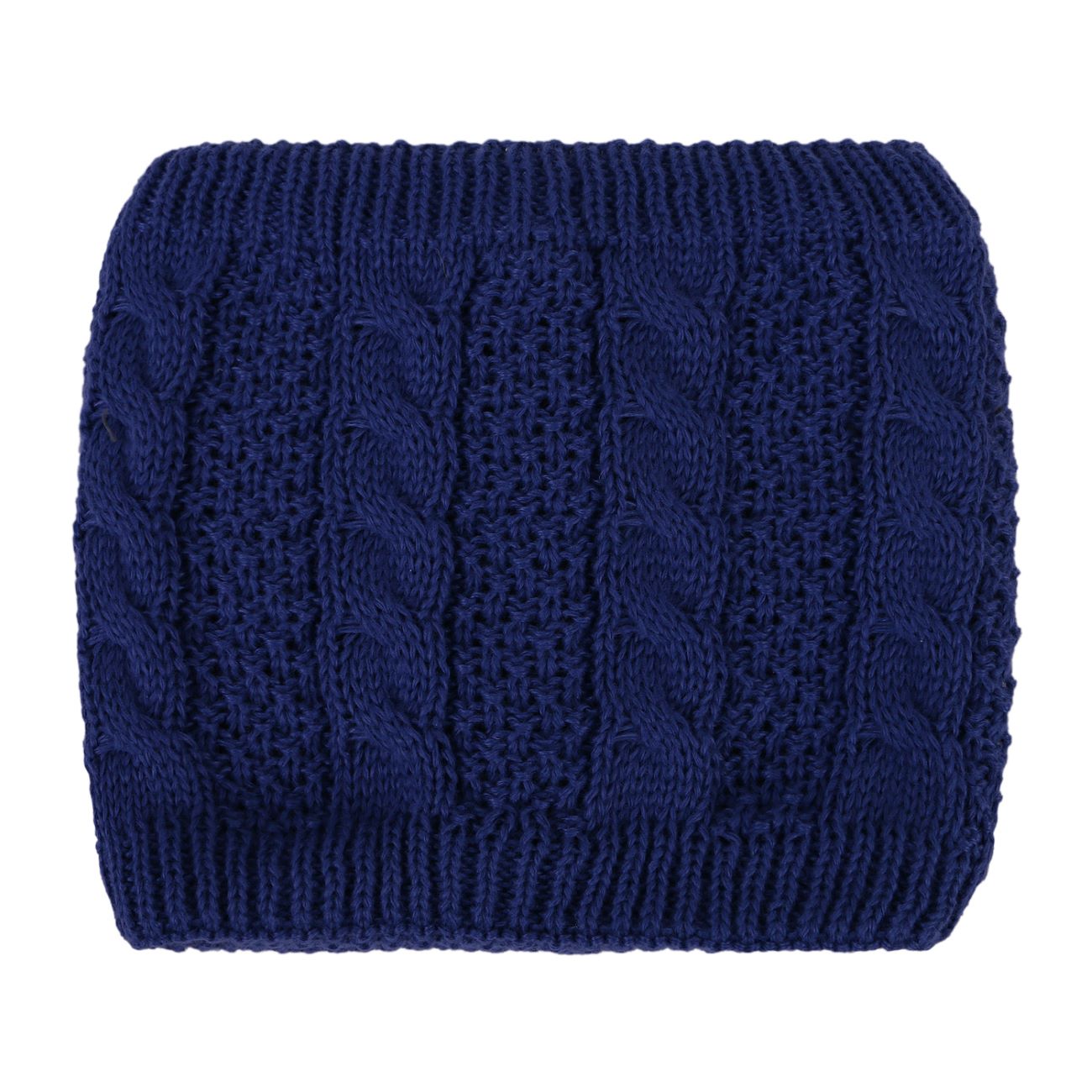 Écharpe col tricotée en anneau avec doublure en polaire et motif spiralé