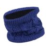 Knitted Ring Neck Style Scarf With Fleece Lining And Spiral Pattern (3)