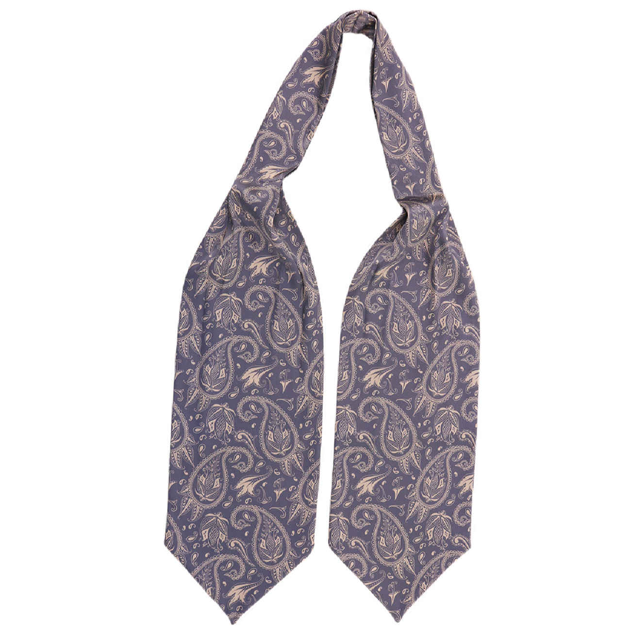Cravate Ascot pour homme – Idéale pour les mariages avec motif cachemire violet