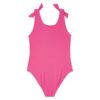 Maillot de bain fille imprimé sirène – Design une pièce avec nœud