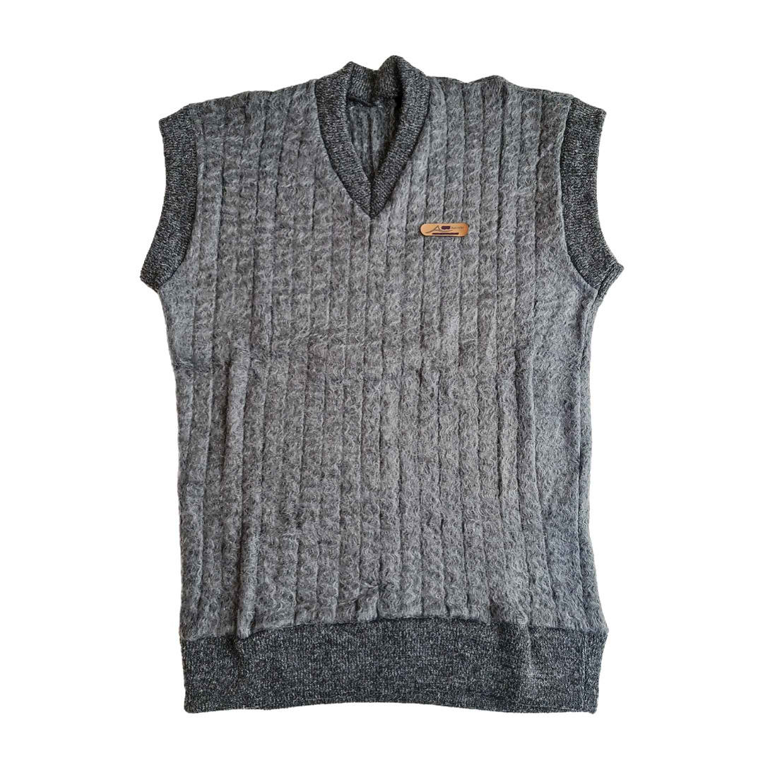 Gilet gris sans manches en laine de chameau pour homme persan – Idéal pour le bureau et un usage quotidien