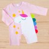 Unicorn Design Baby Romper – Soft 100% Cotton