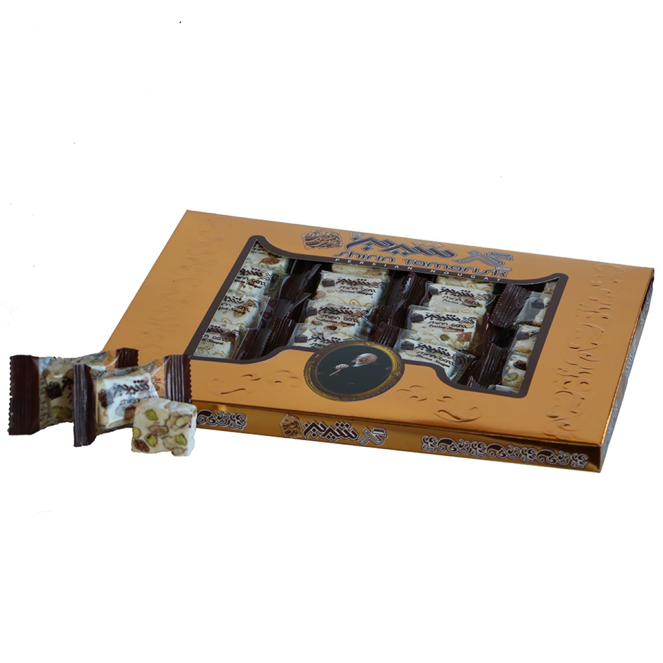 Shirin Gaz 28 % nougat persan aux pistaches & amandes – 200 g (4x)