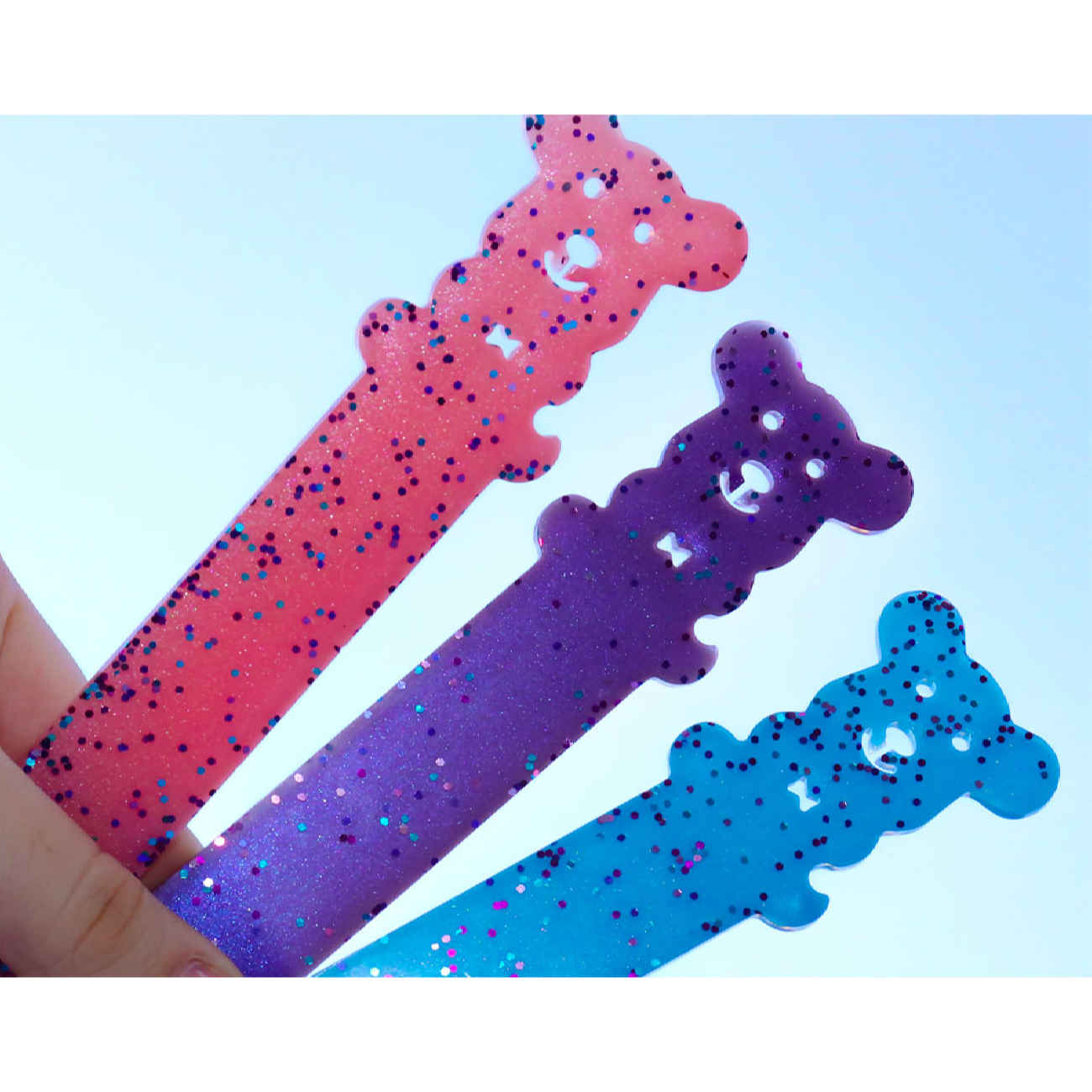 Art en résine pour marque-pages – Accessoire de lecture unique fait main avec motif ours