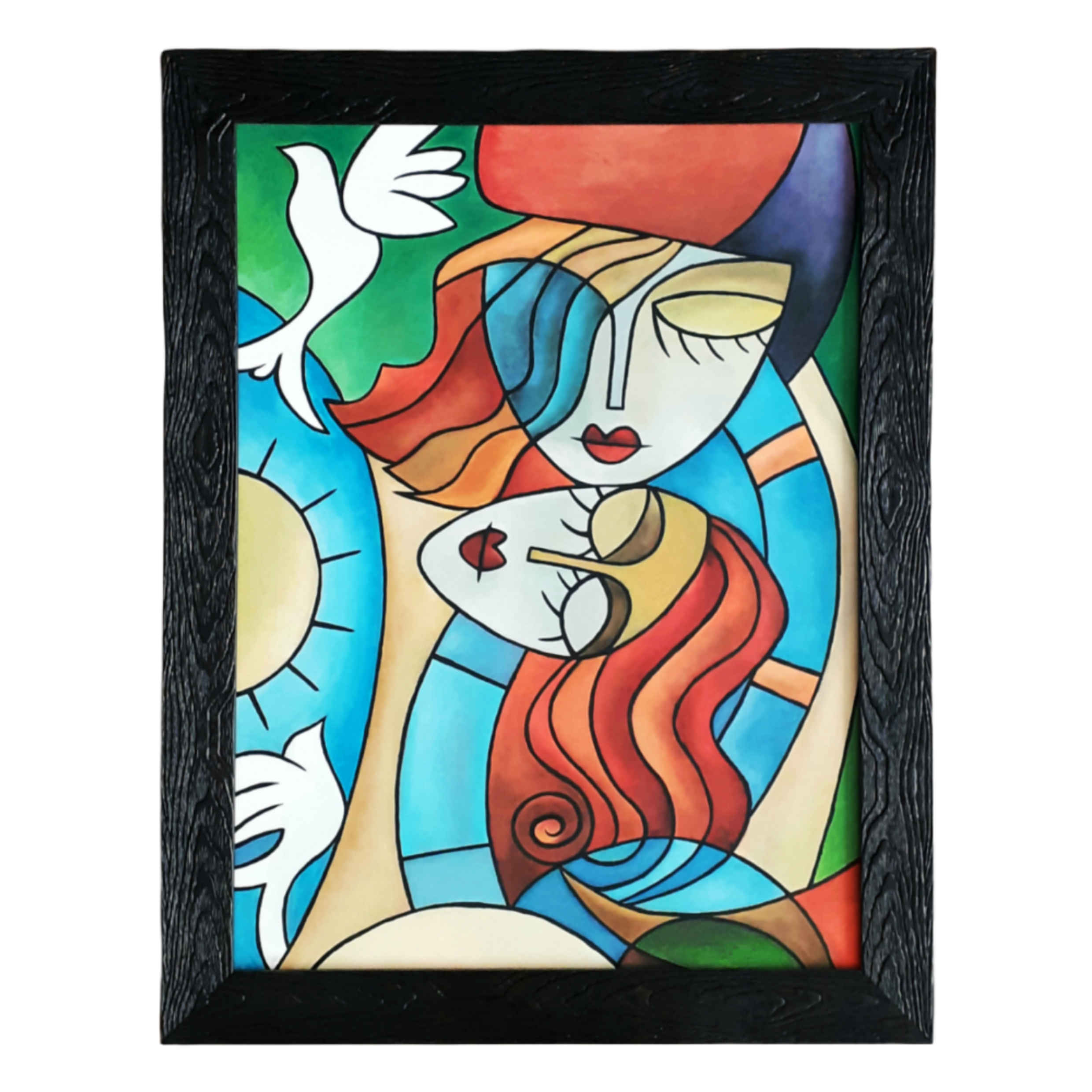 Peinture murale cubiste – Parfaite pour des designs minimalistes et modernes