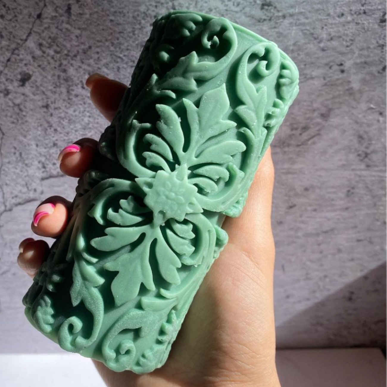 Moule à bougie élégant – Idéal pour bougie faite maison avec motif cylindre gravé