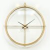 Horloge murale minimaliste dorée surdimensionnée – élégante pour toute pièce