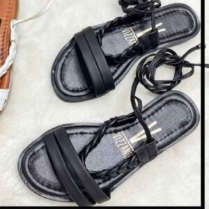 Sandale gladiateur à lacets en ligne – Stylée et confortable, idéale pour l’été